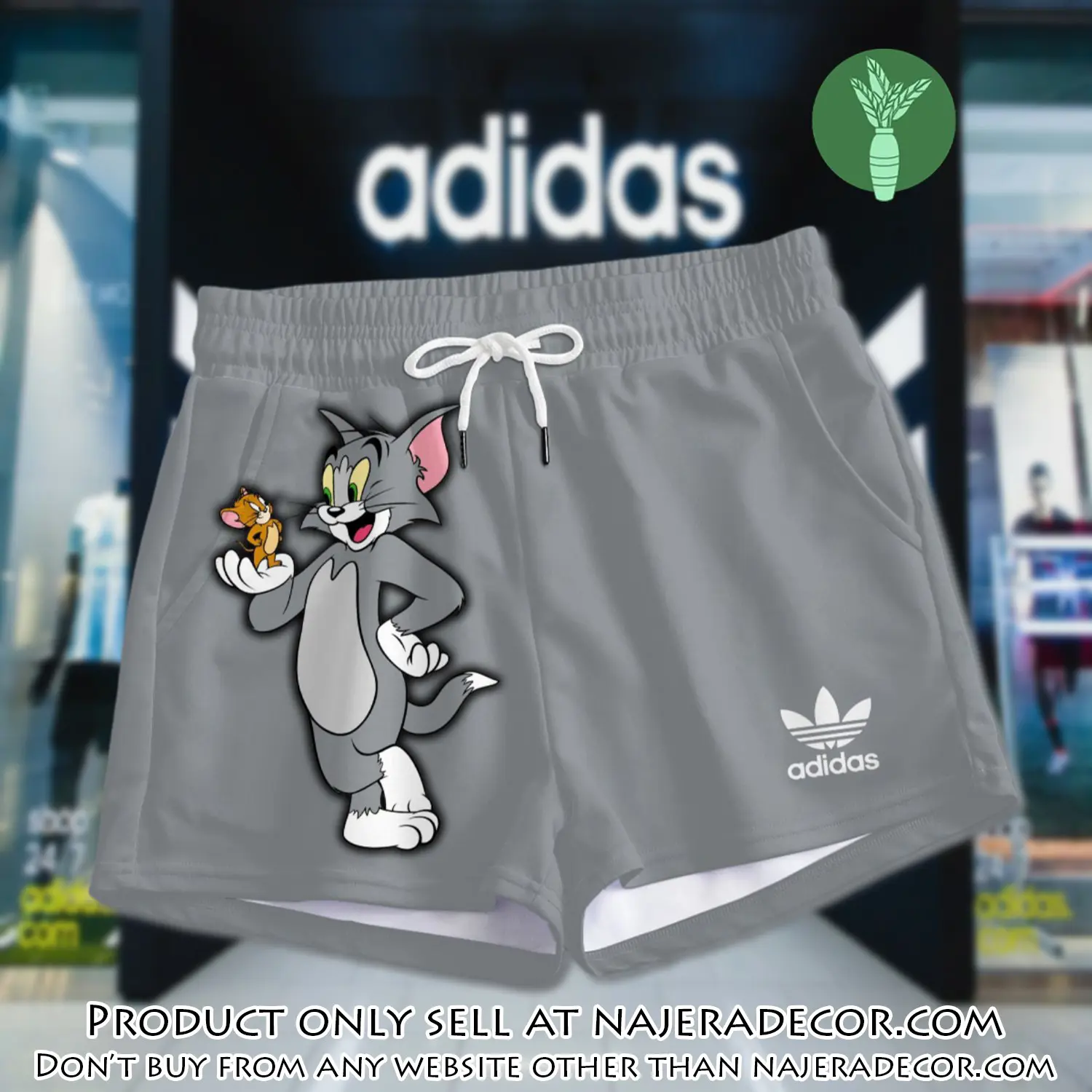 Premium tom & jerry in adidas women shorts lady beach shorts wms1074 njr3822243